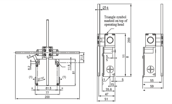 Easy-Installation SNB-27-SL2-N-180 Limited Switch for overhead crane