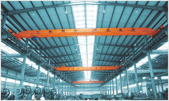China light duty electric Single girder overhead cranes travelling crane with 10 T load capacity factory