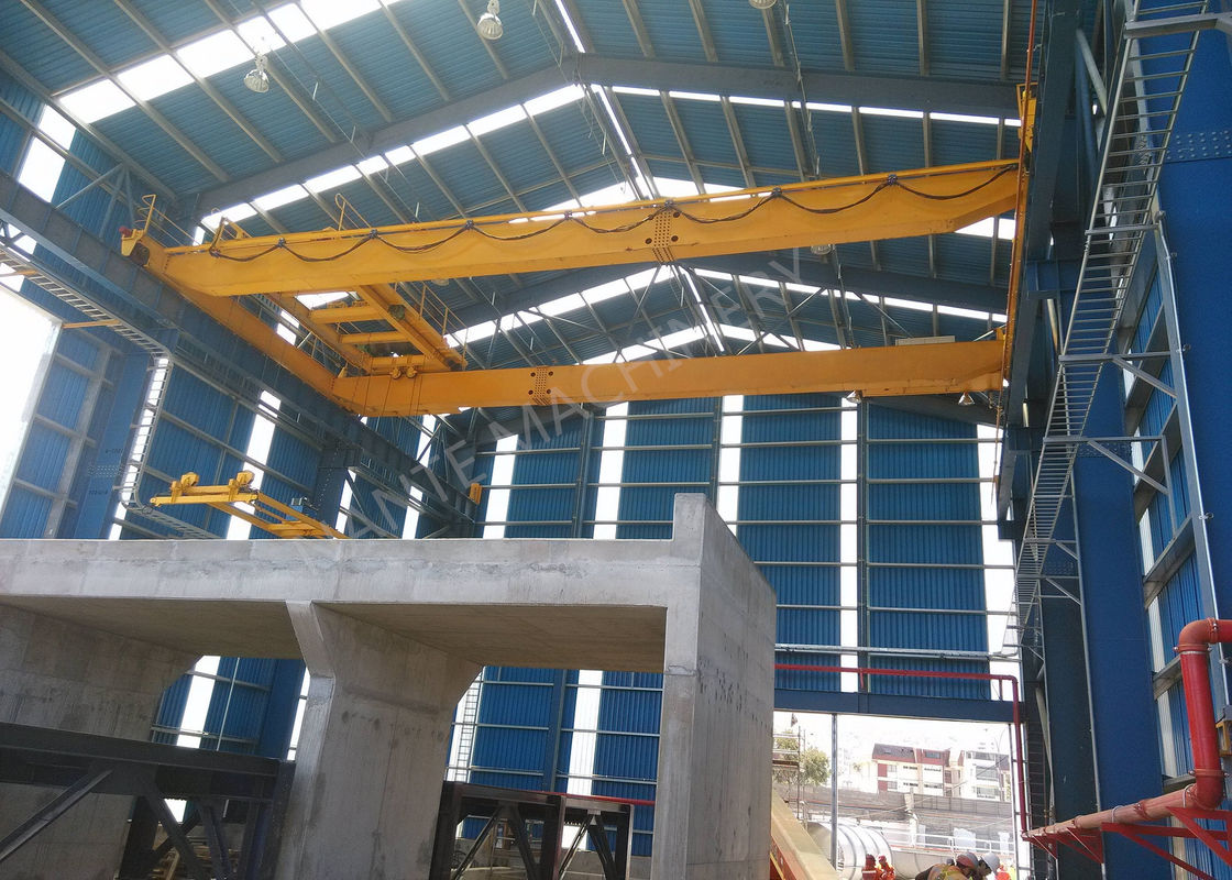LH 5T12M Double Girder Manual Overhead Crane For Workshop / Warehouse