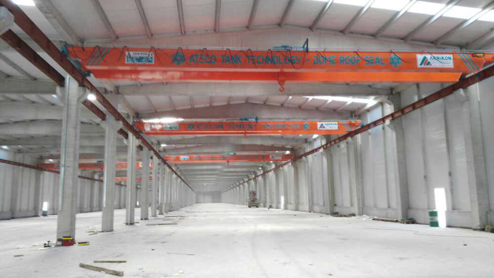 OEM Double Girder Overhead Bridge Cranes With Hydraulic Brake