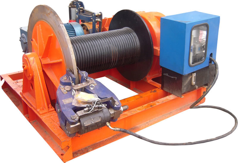 Electric Hoists Winches Consisting Of A Horizontal Cylinder
