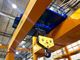 Double Girder Wire Rope Mini Electric Hoist / Winch With Trolley In Yellow