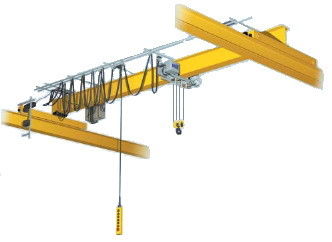 Lowhead Room Single Girder Overhead Cranes Yellow Color Q235B Material