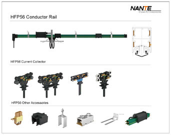 HFP56 PVC Housing Overhead Crane Hoist Parts Enclosed Conductor Rail System