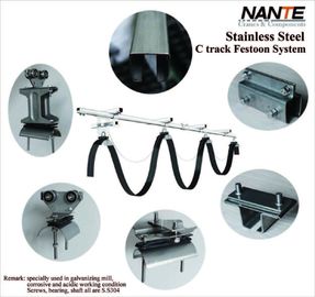 Electrification Mobile Crane Parts C Track Cable Trolley  Festoon System