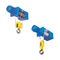 Double Girder Low-vibration Foot Mounted Wire Rope Hoists SH Series  underhang hoist