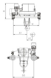 Light Duty Double Girder Electric Steel Wire Rope Hoists SH Light Type Durable