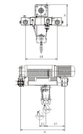 Custom Double Girder Electric Steel Wire Rope Hoists SH Type Motor Protection IP54