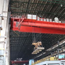 Steel Plant Double Beam Overhead Crane Controled By Crane Cabin For Steelworks